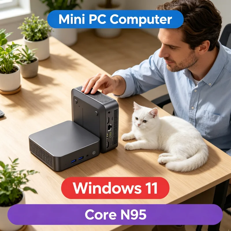 Mini Pc Windows - 4K HD Display Smart Office Study