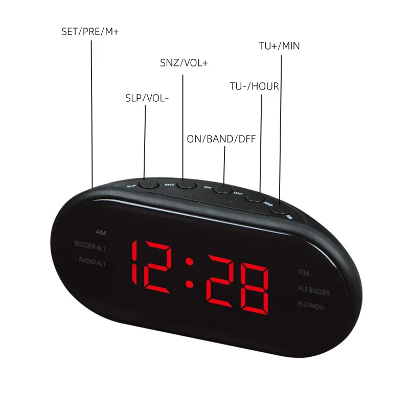 Electronics Gadgets For Home - Car Electronic LED Clock Desktop Alarm