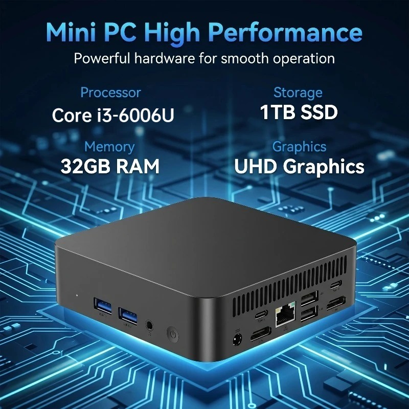 LENO Intel Core i3-6006U 16GB  – обзор и цена Mini Pc Windows