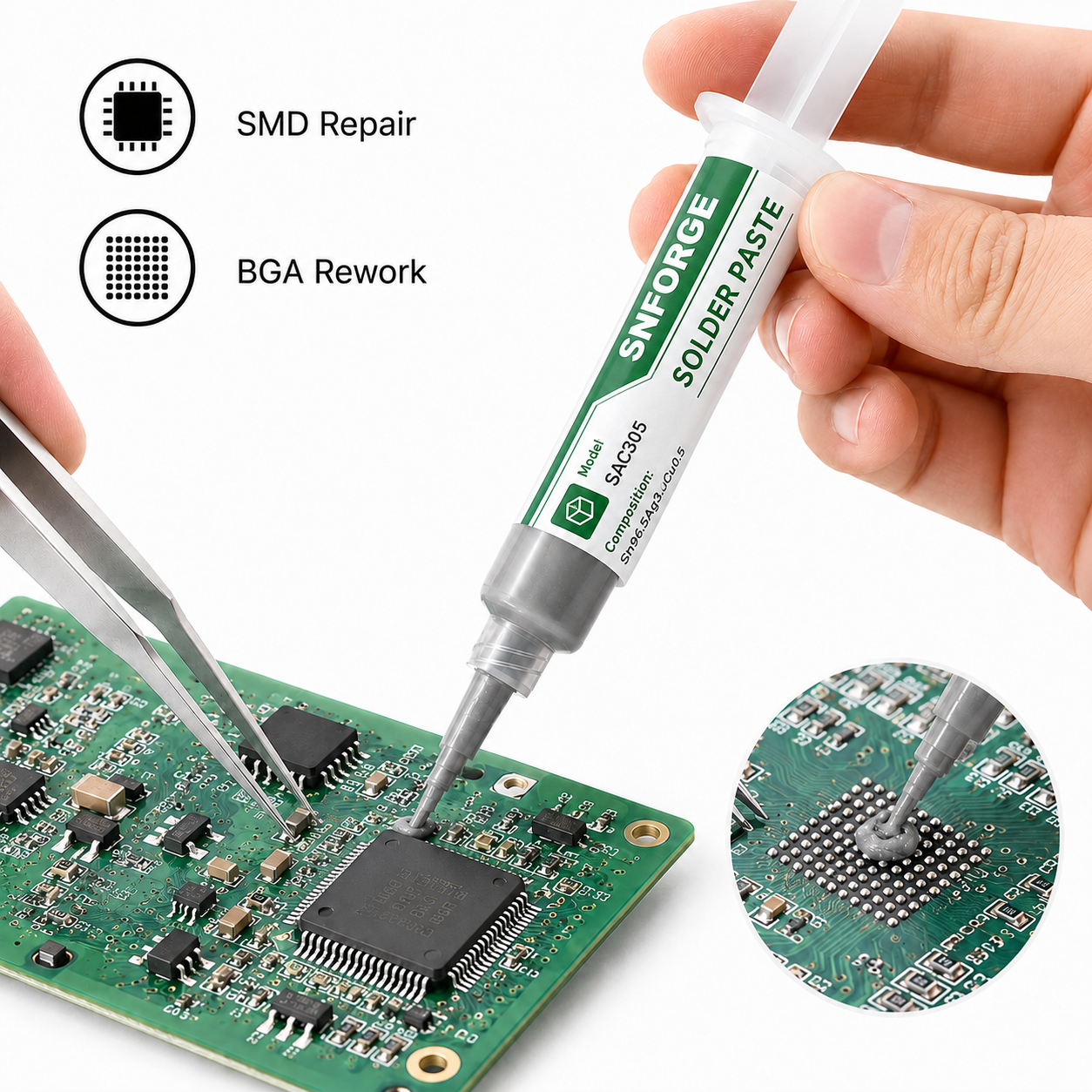 SAC305 Solder Paste Welding Ti – обзор и цена Electronics Home Gadgets